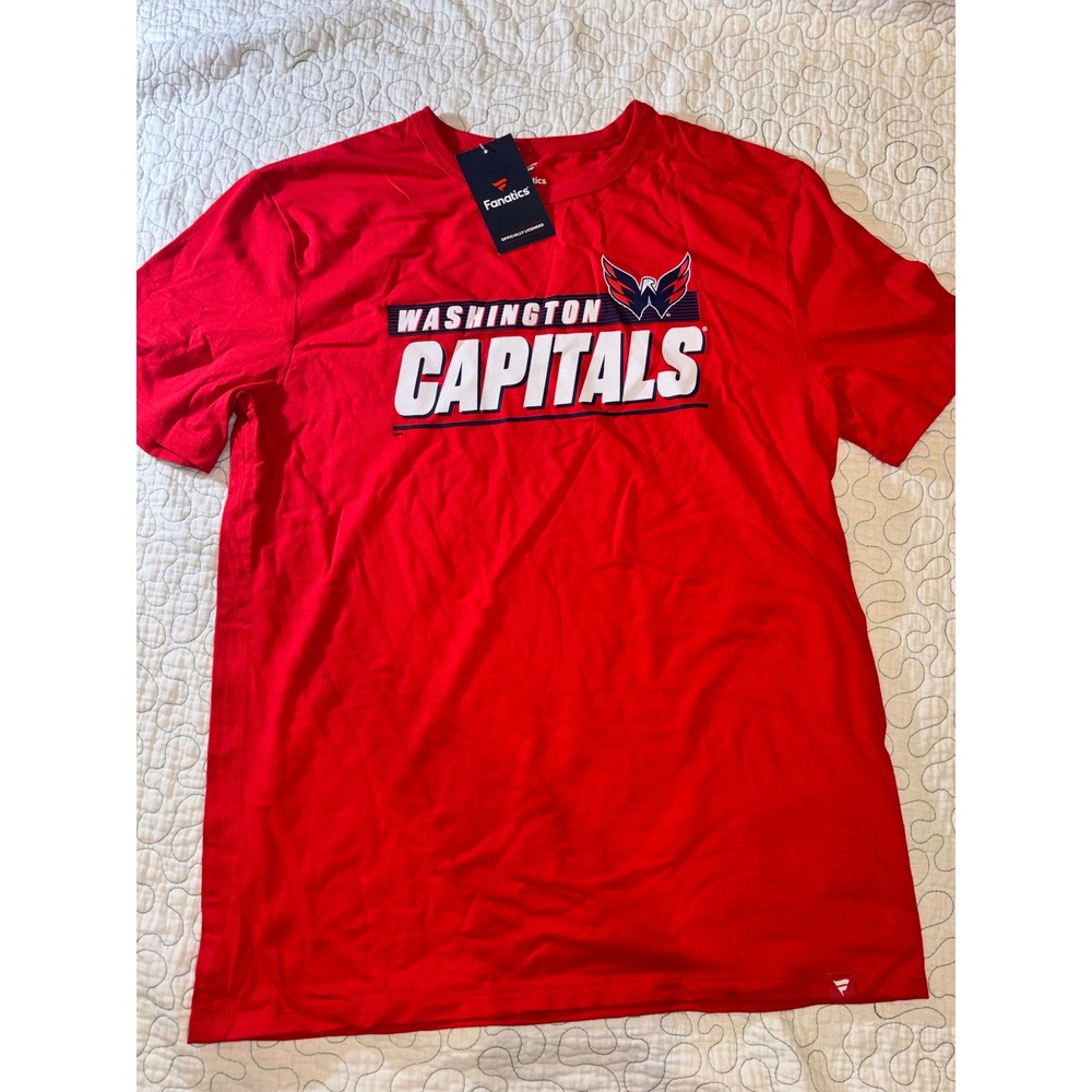 Fanatics Washington Capitals NHL Red Graphic T-Shirt Mens Size Medium